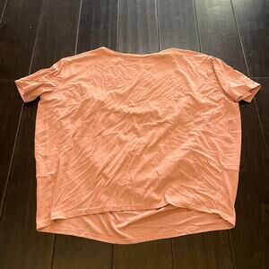 Lululemon Back in Action Short Sleeve T-Shirt *Nulu Pink Savannah Women's Size 6